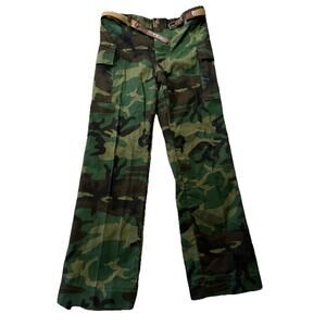 Vintage Black Sheep Camouflage Hunting Pants Made In The USA Men’s 34x32 Canvas